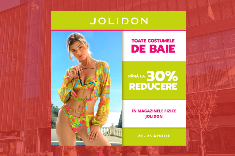 Jolidon: până la 30% off la toate costumele de baie